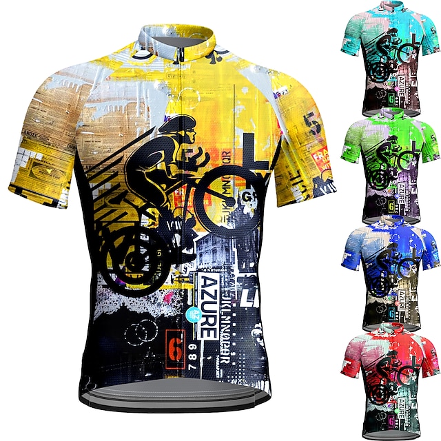  21Grams Men's Graphic Cycling Jersey Breathable Polyester