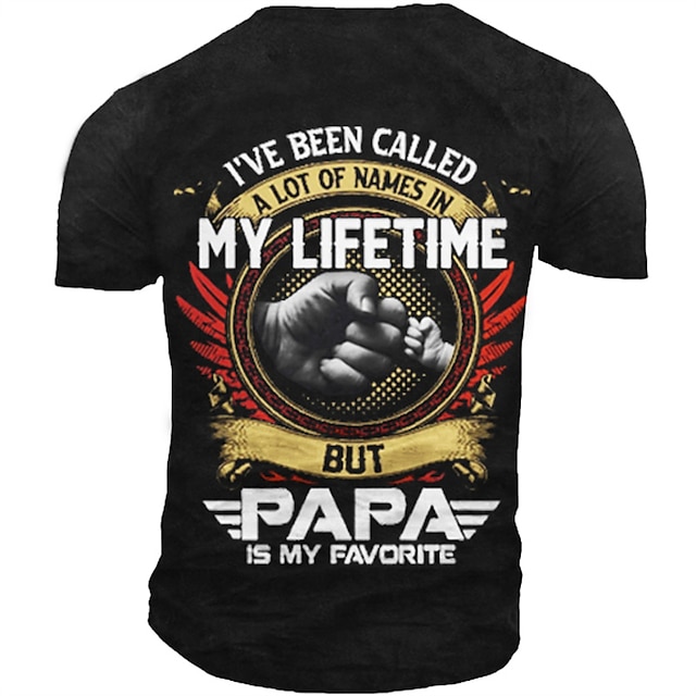  Papa T Shirt Men's Vintage Graphic Tee in Various Colors