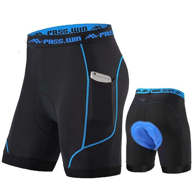  Men's Bike Shorts Cycling Padded Shorts Bike Mountain Bike MTB Road Bike Cycling Padded Shorts / Chamois Sports Black Blue 3D Pad Breathable Quick Dry Spandex Polyester Clothing Apparel Bike Wear