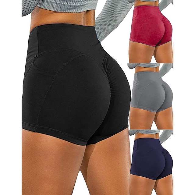  Elegant Women's Yoga Gym Shorts with Pockets