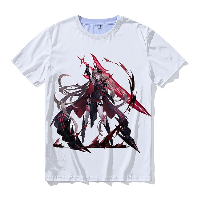  Inspirert av DFO Dungeon Fighter Online 100% Polyester T-skjorte Tegneserie Harajuku Graphic Kawaii Animé T-Trøye Til Herre / Dame / Par