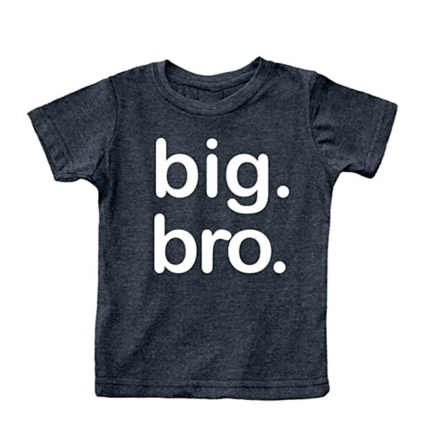  Kids Boys T shirt Short Sleeve 3D Print Letter Blue White Black Children Tops Active Fashion Daily Spring Summer Daily Outdoor Regular Fit 3-12 Years / Sports