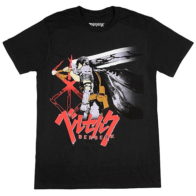  Inspirado por Enloquecido Vísceras Swordsman 100% Poliéster T-Shirt Dibujos Harajuku Gráfico Kawaii Anime Camiseta Para Hombre / Mujer / Pareja