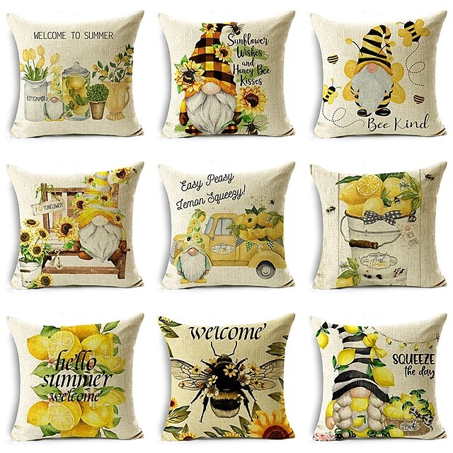  1 pcs Polyester Pillow Cover, Leisure Floral Zipper Square Traditional Classic
