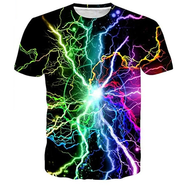  Boys' 3D Rainbow Optical Illusion T Shirt