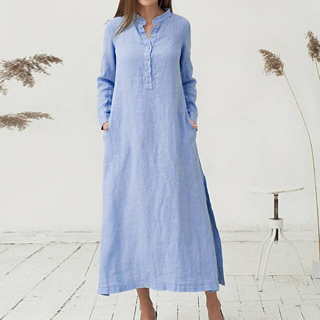  Women's Retro Cotton Nightgown Pajama Dress