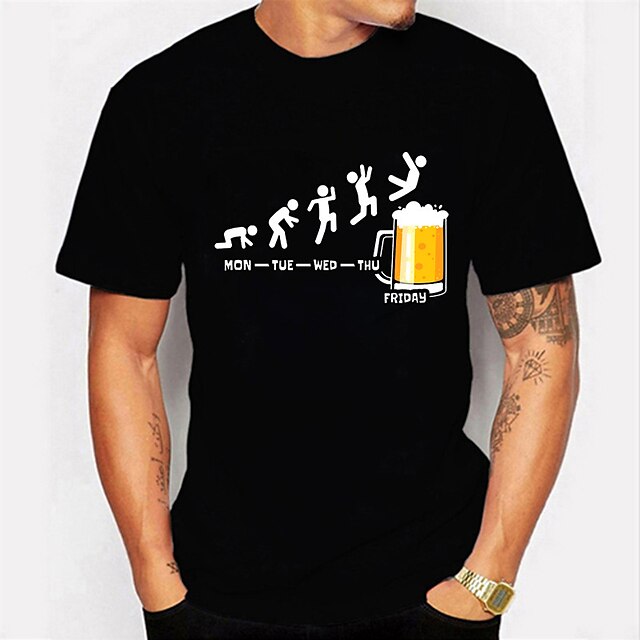  Inspireret af Oktoberfest Oktoberfest øl 100% Polyester T-shirt Anime Klassisk Gadestil Anime T恤衫 Til Herre / Dame / Par