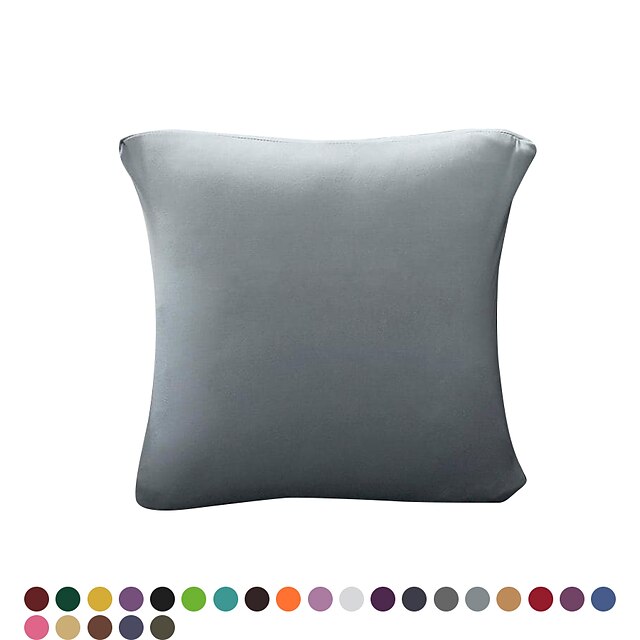  1 Pc Decorative Solid Color Throw Pillow Cover Pillowcase Cushion Cover for Bed Couch Sofa 18*18 Inches 45*45cm