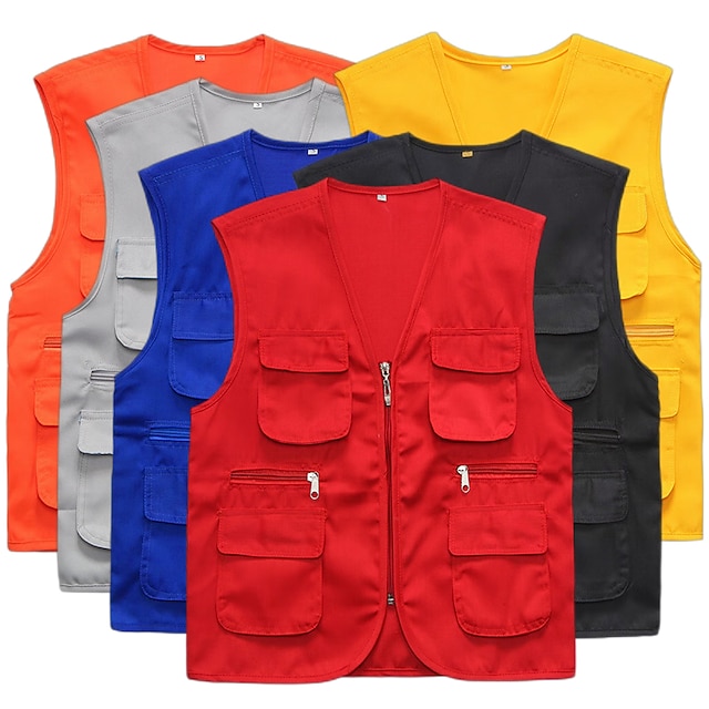  Hiking Vest Men Women Outdoor Quick Dry Polyester Multi Pockets