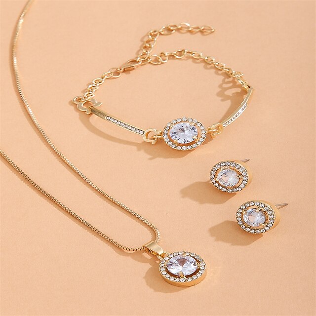  Jewelry Set For Cubic Zirconia Women's Daily Festival Classic Alloy