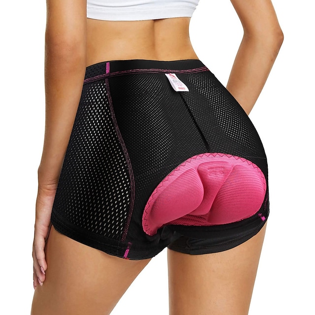 Rosy Red Women's 3D Padded Cycling Underwear for MTB Biking