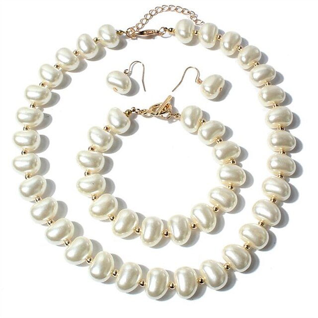  1 set Set di gioielli For Perle Per donna Da sera Giornaliero Graduazione Classico Lega Verticale