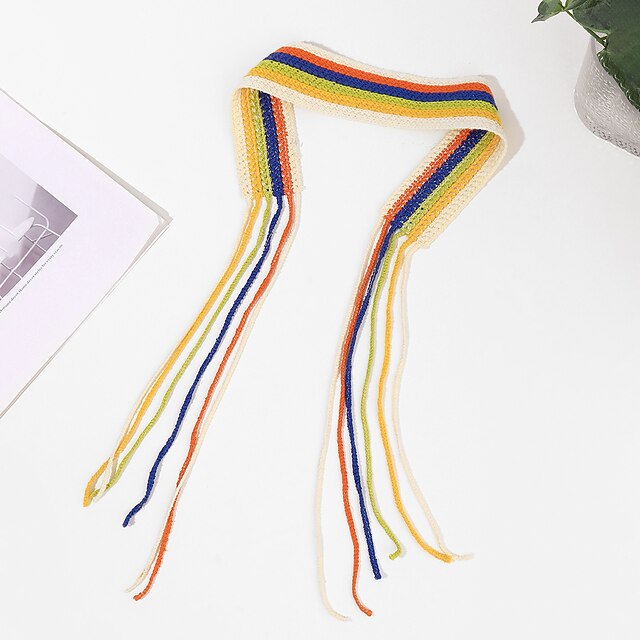  1 PC Mujer Banda Para el Cabello Bandas de cabeza Para Diario Festivos Exterior Retro Tema de Bohemia Cuerda Color Mezclado