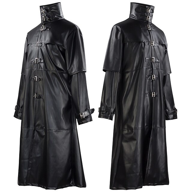  Fashion Distinguished Antique Sporty Simple Coat Masquerade Trench Coat Outerwear Plague Doctor Men's Halloween Party Halloween Adults' Coat