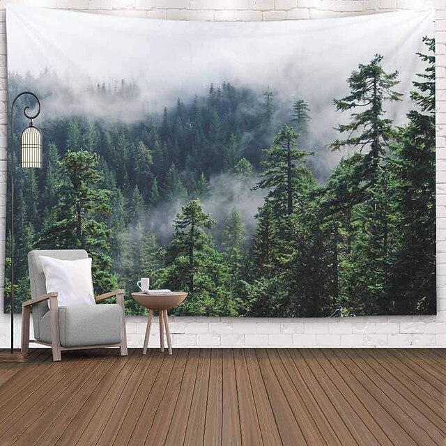  Tapeçaria de floresta fantasia tapeçaria de parede grande decoração de arte cobertor cortina piquenique toalha de mesa pendurada tapeçaria de árvore encantada tapeçaria para decoração de casa