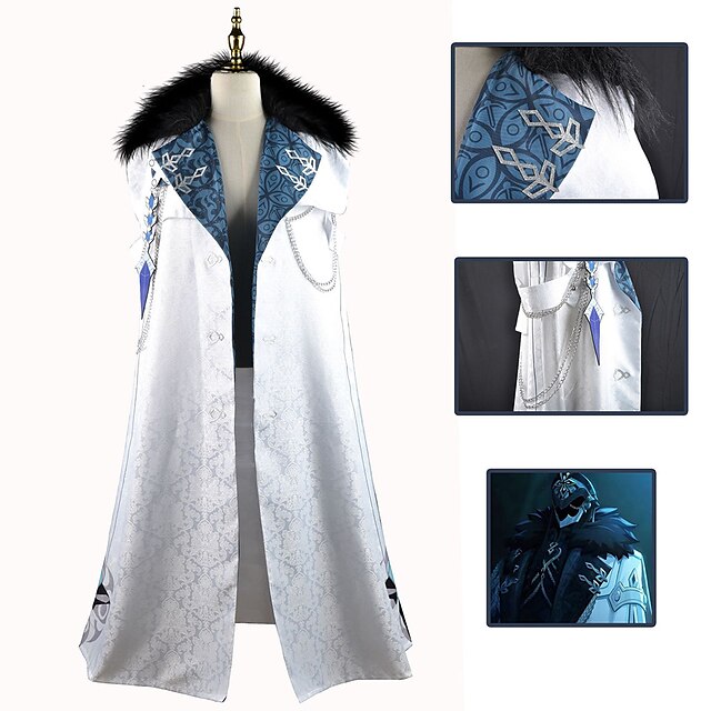  Inspired by Genshin Impact Fatui Harbingers Anime Cosplay Costumes Japanese Cosplay Suits Halloween Cloak Scarf For Women's