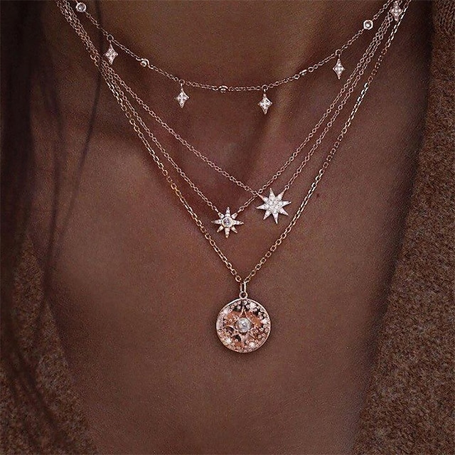  Fashion Outdoor Star Necklace for Women