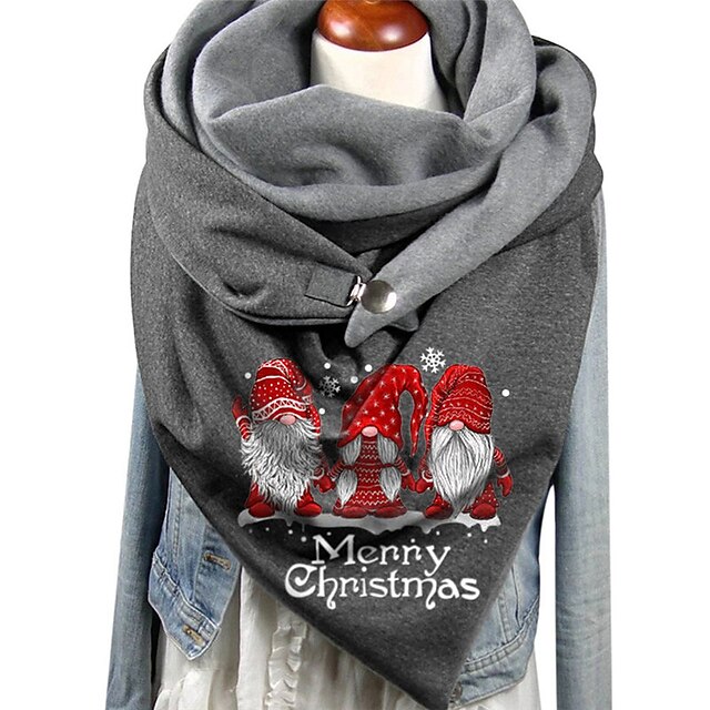  Damen Schals für Damen Schwarz Weiß Rosa Weihnachten Strasse Alltagskleidung Schal Weihnachtsmann Jeder