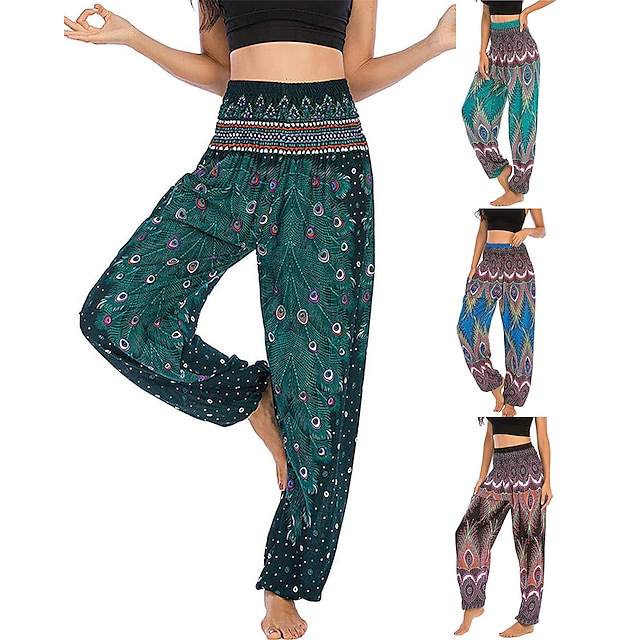  Woman's Paisley High-Waist Gym Yoga Pants