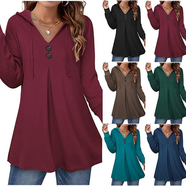  Women's Classic Hooded Sports Blouse Hoodie