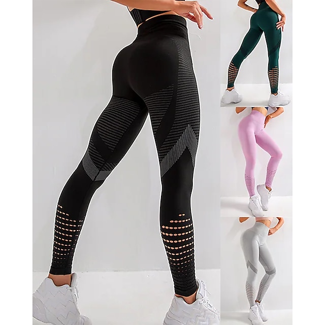  Womens' High-Waist Activewear Running Tights with Tummy Control