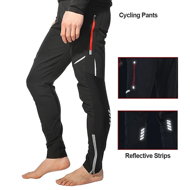  Men's Winter Summer Cycling Pants Spandex Bike Windproof Quick Dry Pants / Trousers Bottoms Sports Fashion Black Mountain Bike MTB Road Bike Cycling Clothing Apparel Bike Wear / Long Sleeve