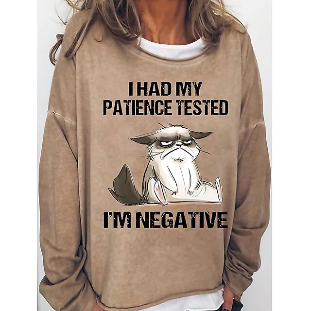  Active Streetwear Women's Cat Sweatshirt Pullover