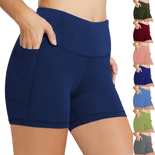  Women's Quick Dry Gym Workout Shorts with Pockets