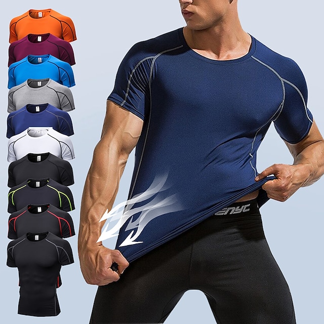  Arsuxeo Men's Breathable Activewear T shirt