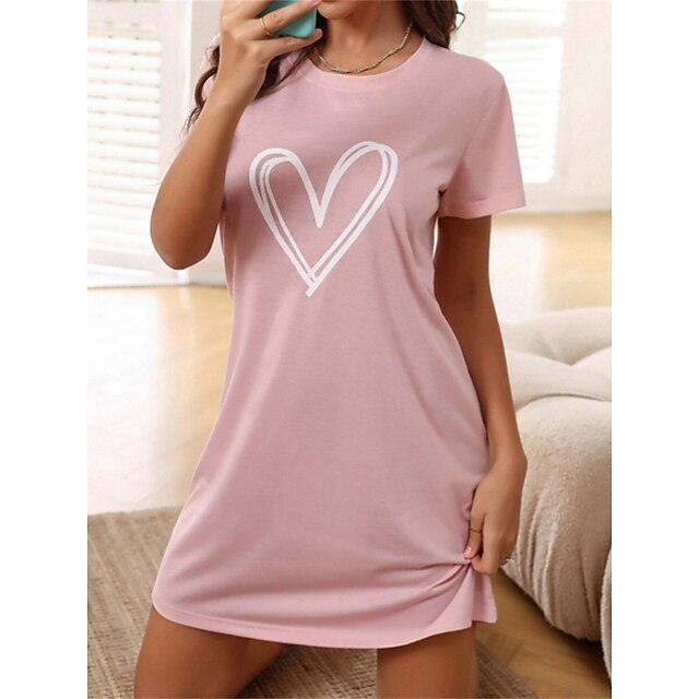  Casual Women's Geometric Print T Shirt Mini Dress