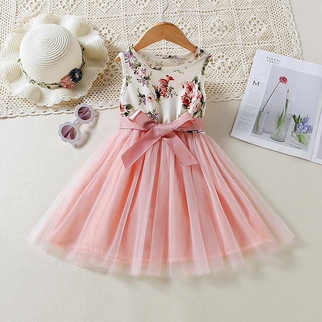  Elegant Cotton A Line Dress for Girls 2-8 Years
