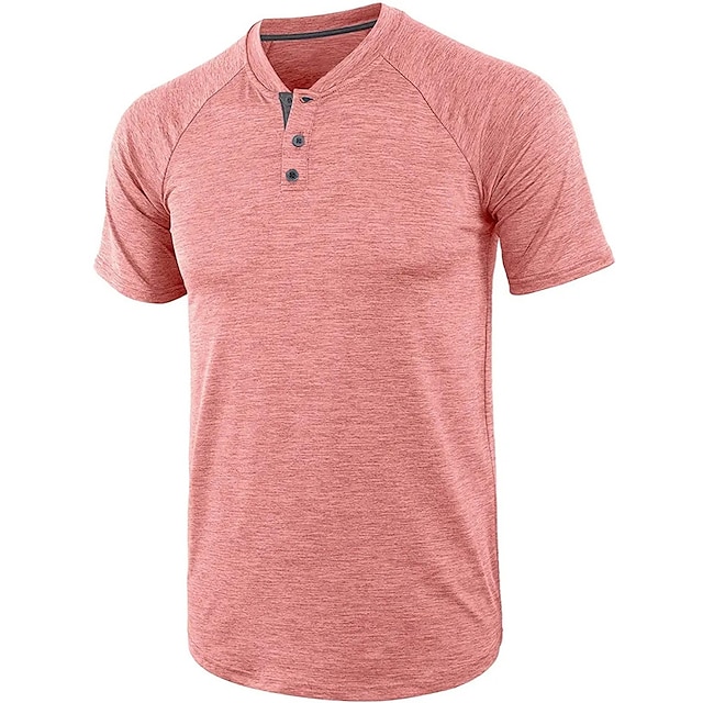  Men's Henley Shirt Tee Top Henley Plain Street Vacation Short Sleeves Clothing Apparel Designer Basic Modern Contemporary