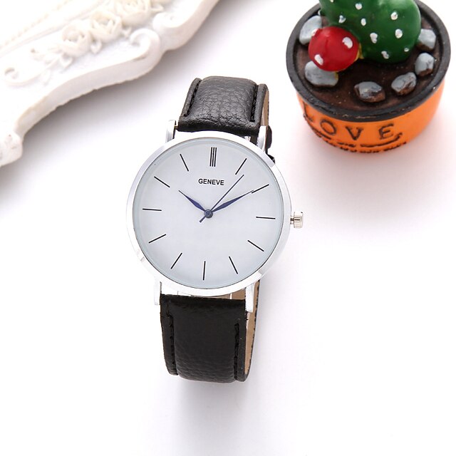  Men's Wrist Watch Analog Quartz Minimalist Casual Watch / One Year / Leather