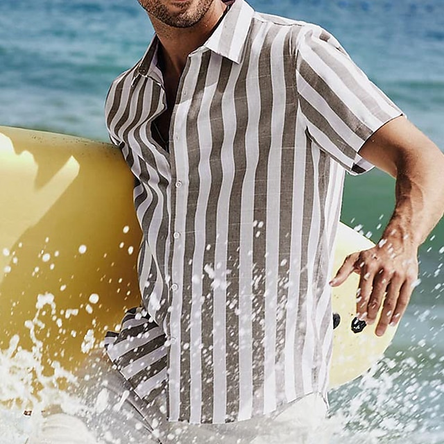 Cromoncent Camicia Uomo Maniche Corte A Quadri Buffalo - Leggera E Traspirante, Taglia S, Giallo E Verde