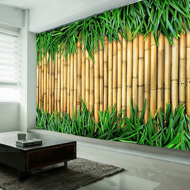  smuk bambus væg gobelin baggrund indretning væg kunst duge sengetæppe picnic tæppe strand kaste gobeliner farverige soveværelse hall kollegie stue hængende