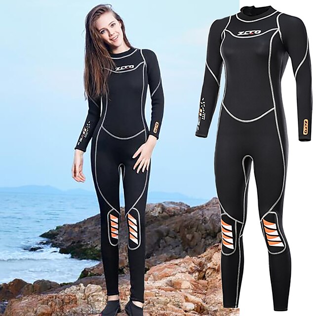  Men's 3mm Full Wetsuit Diving Suit SCR Neoprene Stretchy Thermal Warm Anatomic Design Quick Dry Back Zip Long Sleeve - Patchwork Swimming Diving Surfing Scuba Autumn / Fall Spring Summer