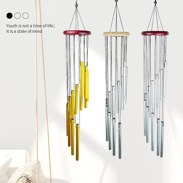  Wind Chimes for Outside, 23” Melodic Wind Chimes with 12 Tuned Tubes for Mother Mom, Elegant Garden Decor, for Mom Mother Grandma Aunt