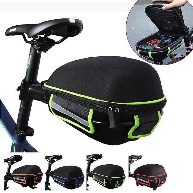  WEST BIKING® Bike Saddle Bag Bike Rack Bag Waterproof Portable Lightweight Bike Bag Cloth Lycra EVA Bicycle Bag Cycle Bag / Reflective Strips