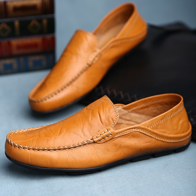  Men's Leather Moccasin Penny Loafers for Office & Casual Wear
