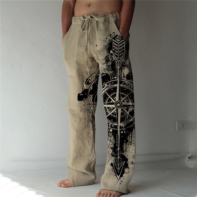  Men's Hawaiian 3D Print Summer Beach Pants