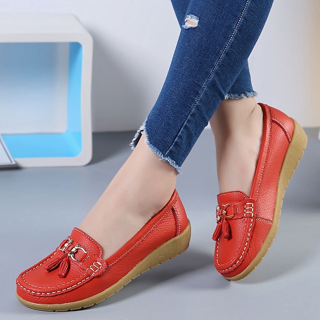  Classic Leather Loafers for Women in Solid Colors