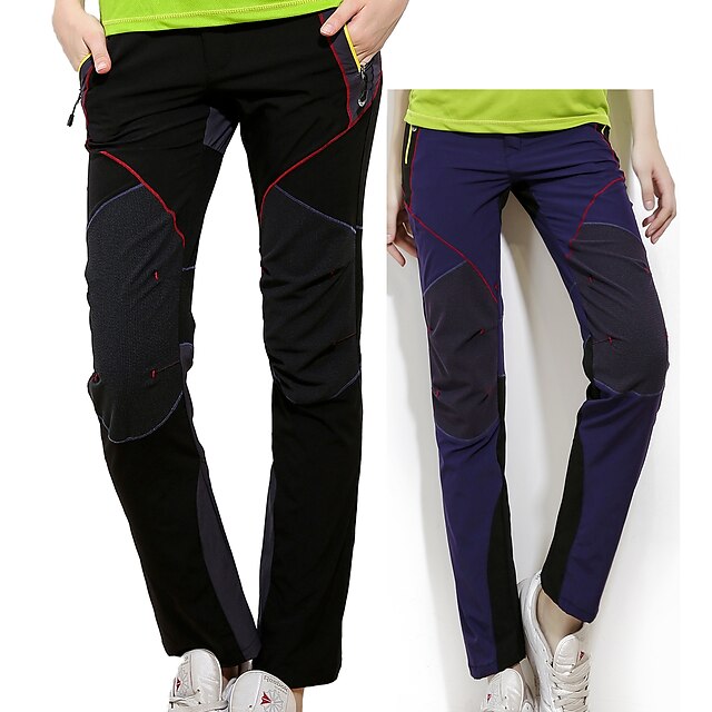  Women's Hiking Pants Trousers Patchwork Outdoor Nylon Spandex Breathable Quick Dry Multi Pockets Stretchy Bottoms Purple Black Hunting Fishing Climbing S M L XL XXL / Wear Resistance