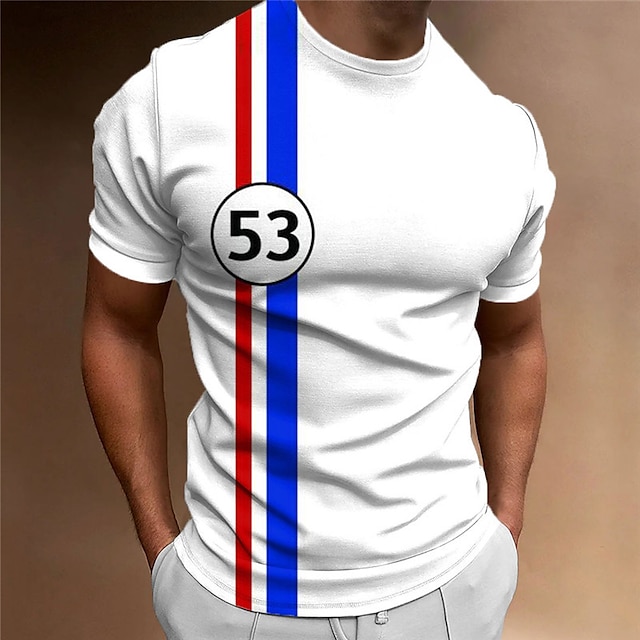 Homme T shirt Tee Graphic Automatique Col Ras du Cou Vêtement Tenue 3D effet Extérieur du quotidien Manche Courte Imprimer Rétro Vintage Mode Design