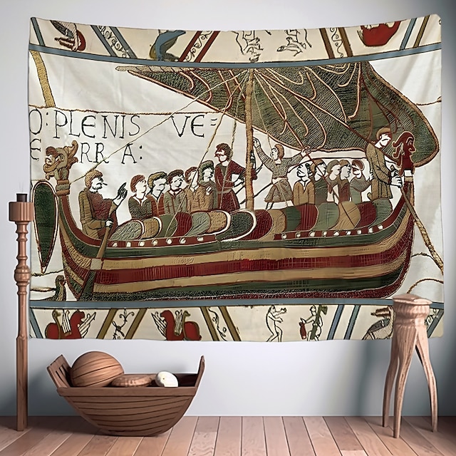  Bayeux Medieval Hanging Tapestry Wall Art Large Tapestry Mural Decor Photograph Backdrop Blanket Curtain Home Bedroom Living Room Decoration