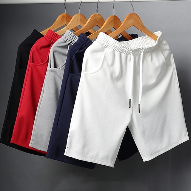 Rexcyril Pantaloncini Sportivi Uomo - Leggeri E Asciugatura Rapida, Con Tasca E Coulisse, Per Corsa, Spiaggia E Fitness - Rosso, Taglia L