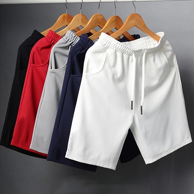 Rexcyril Pantaloncini Sportivi Uomo - Leggeri E Asciugatura Rapida, Con Tasca E Coulisse, Per Corsa, Spiaggia E Fitness - Rosso, Taglia L