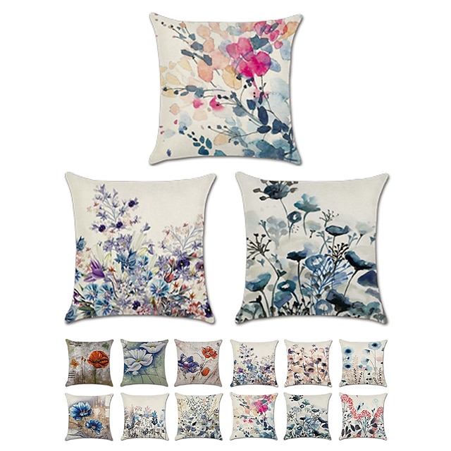  1 pcs Pillow Cover Polyester, Simple Casual Print Square Traditional Classic