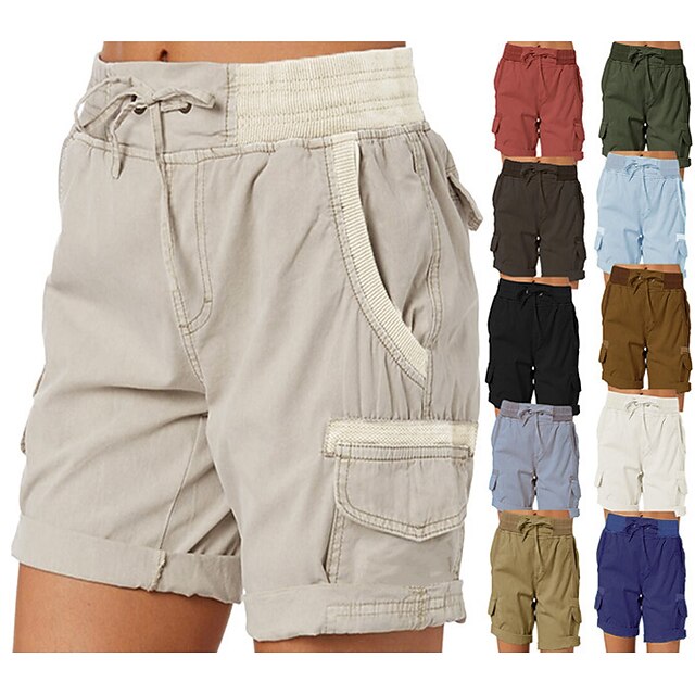 YSENTO Short Cargo De Golf Extensible à Séchage Rapide Pour Homme Pour Le Travail La Randonnee Le Camping Poches Zippees Gris Pale