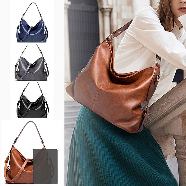  Large Capacity PU Leather Women's Crossbody Bag
