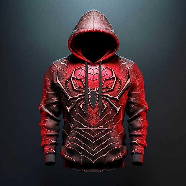 Men's Graphic Spiders Hoodie Hoodies Sweatshirt Hoodie Long Sleeve ...